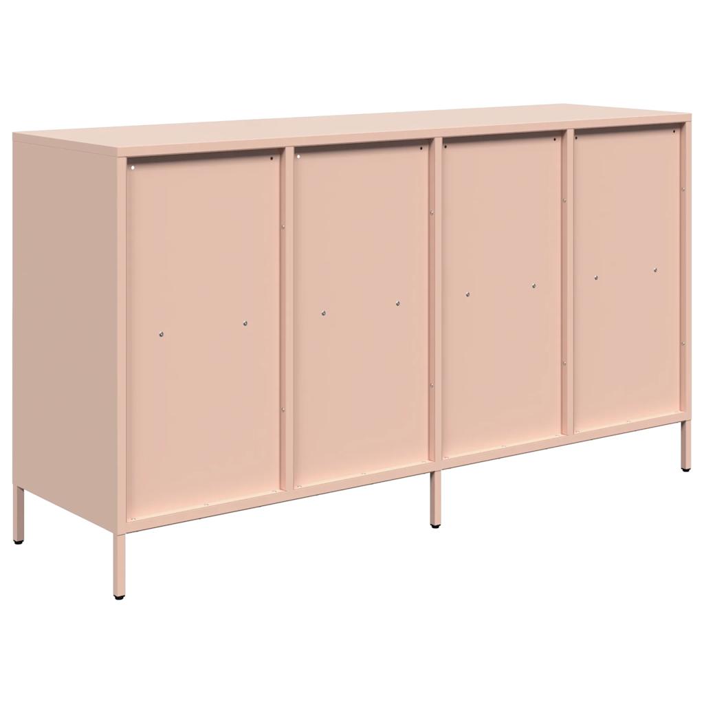 Dressoir 135x39x73,5 cm koudgewalst staal roze is nu te koop bij PeponiXL, paradijselijk wonen!