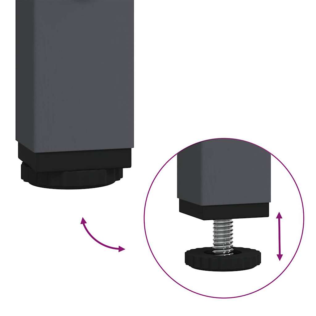 Dressoir 135x39x73,5 cm koudgewalst staal antracietkleurig is nu te koop bij PeponiXL, paradijselijk wonen!