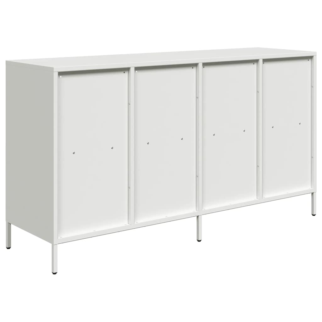 Dressoir 135x39x73,5 cm koudgewalst staal wit is nu te koop bij PeponiXL, paradijselijk wonen!