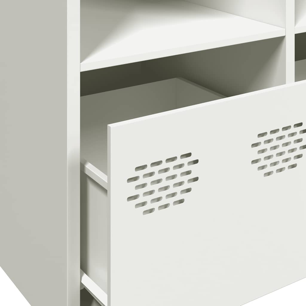 Dressoir 135x39x73,5 cm koudgewalst staal wit is nu te koop bij PeponiXL, paradijselijk wonen!