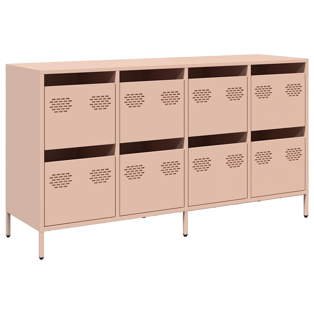 Dressoir 135x39x73,5 cm koudgewalst staal roze is nu te koop bij PeponiXL, paradijselijk wonen!