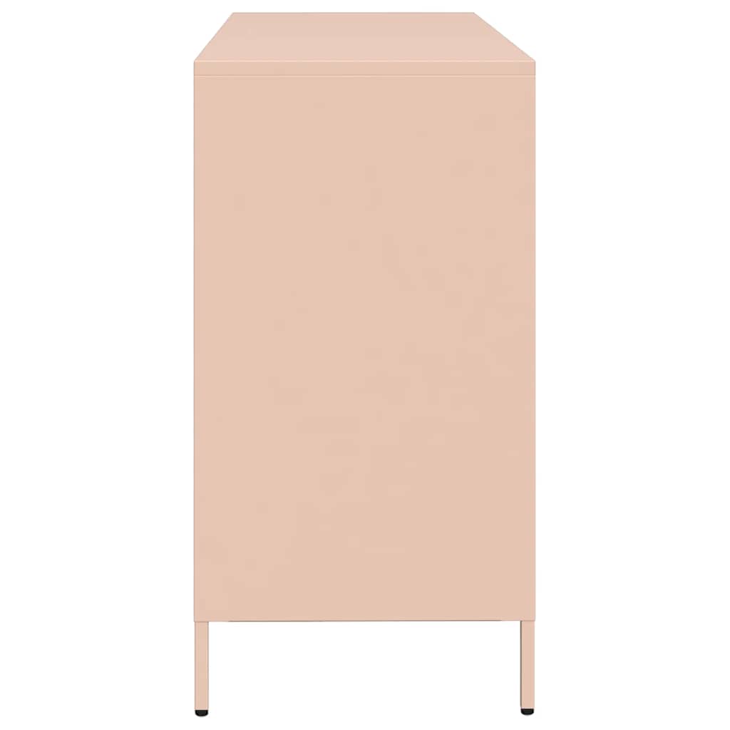 Dressoir 135x39x73,5 cm koudgewalst staal roze is nu te koop bij PeponiXL, paradijselijk wonen!