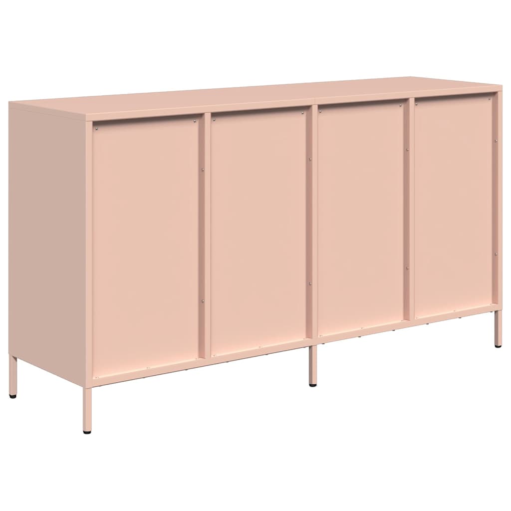 Dressoir 135x39x73,5 cm koudgewalst staal roze is nu te koop bij PeponiXL, paradijselijk wonen!