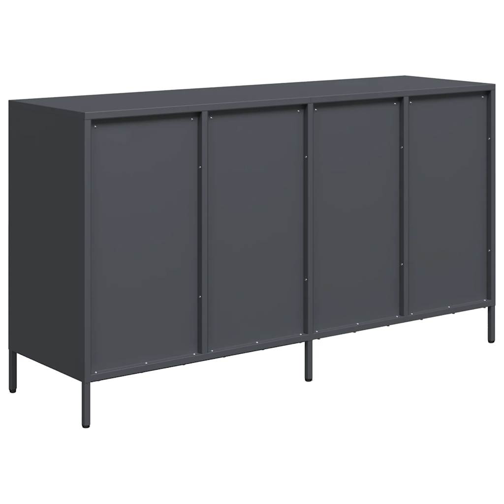 Dressoir 135x39x73,5 cm koudgewalst staal antracietkleurig is nu te koop bij PeponiXL, paradijselijk wonen!