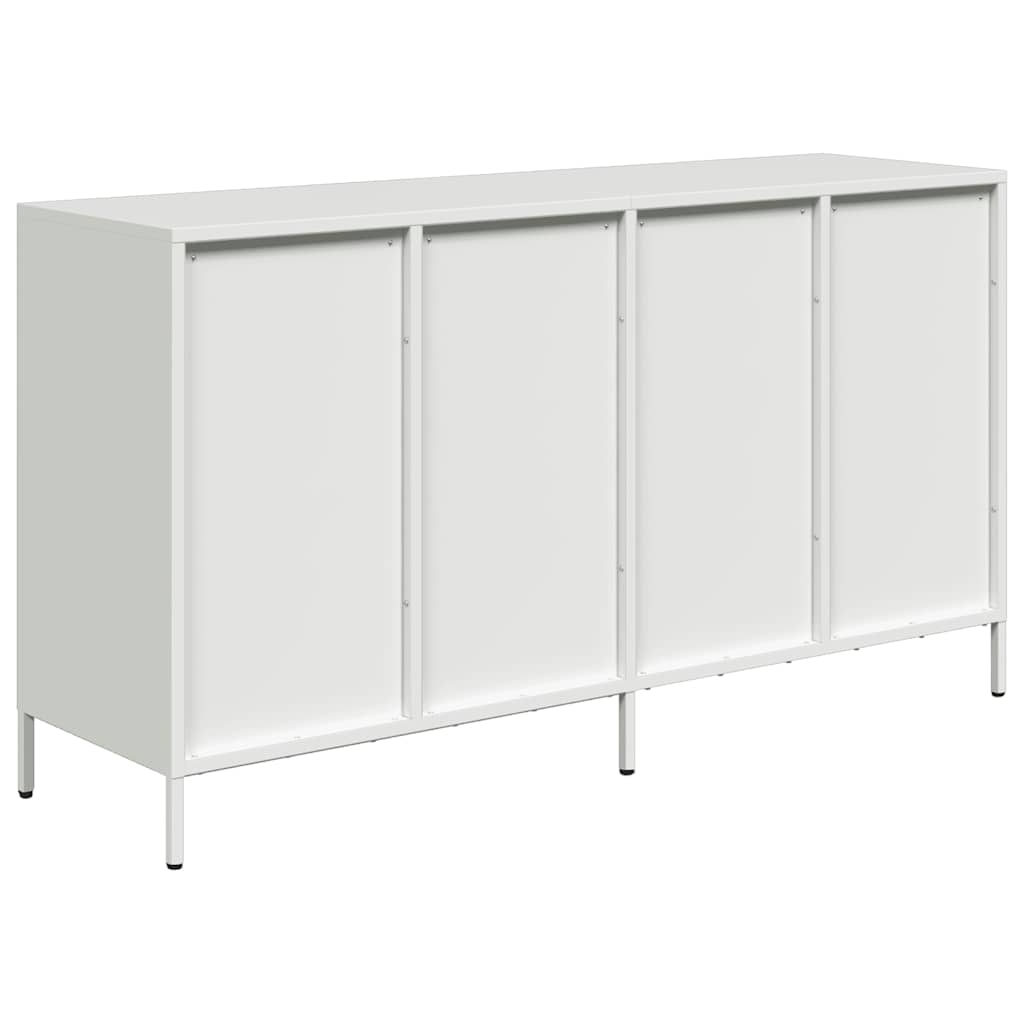 Dressoir 135x39x73,5 cm koudgewalst staal wit is nu te koop bij PeponiXL, paradijselijk wonen!