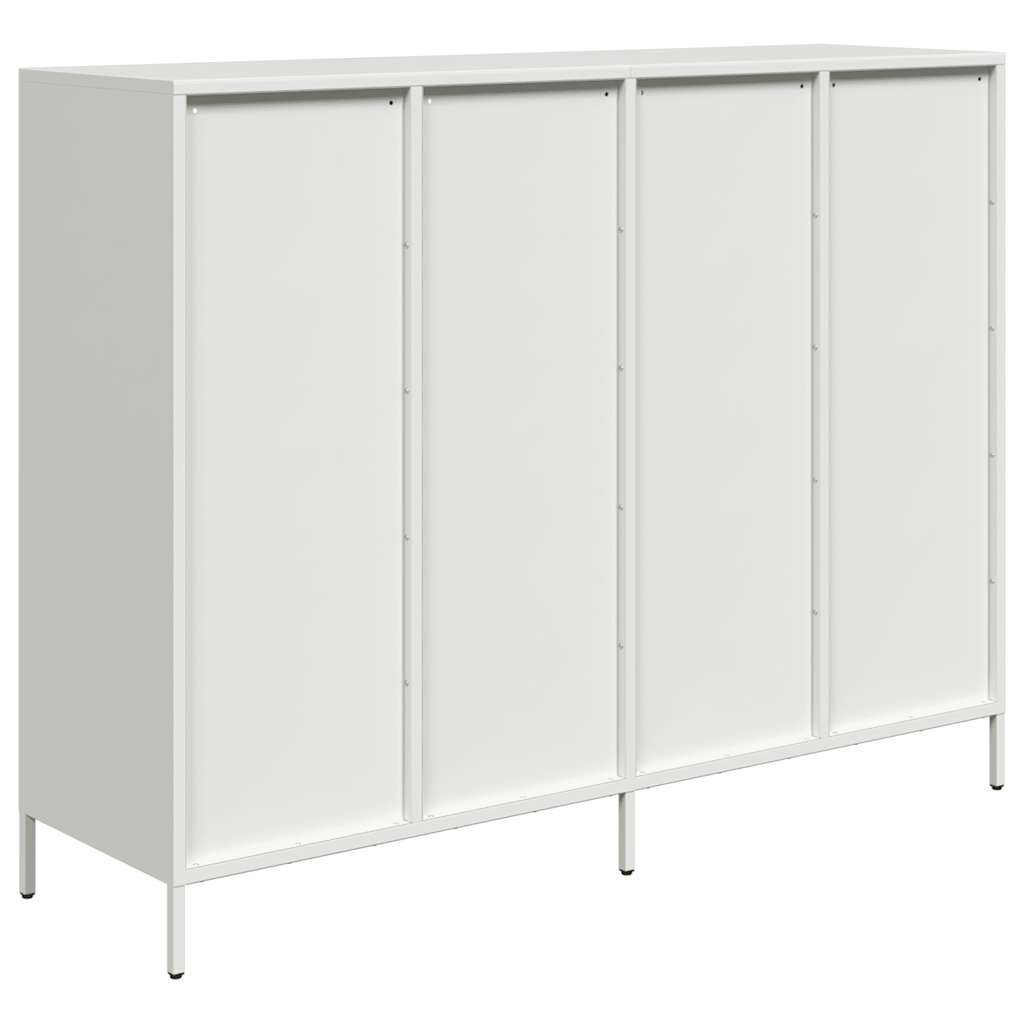 Dressoir 135x39x103,5 cm koudgewalst staal wit is nu te koop bij PeponiXL, paradijselijk wonen!