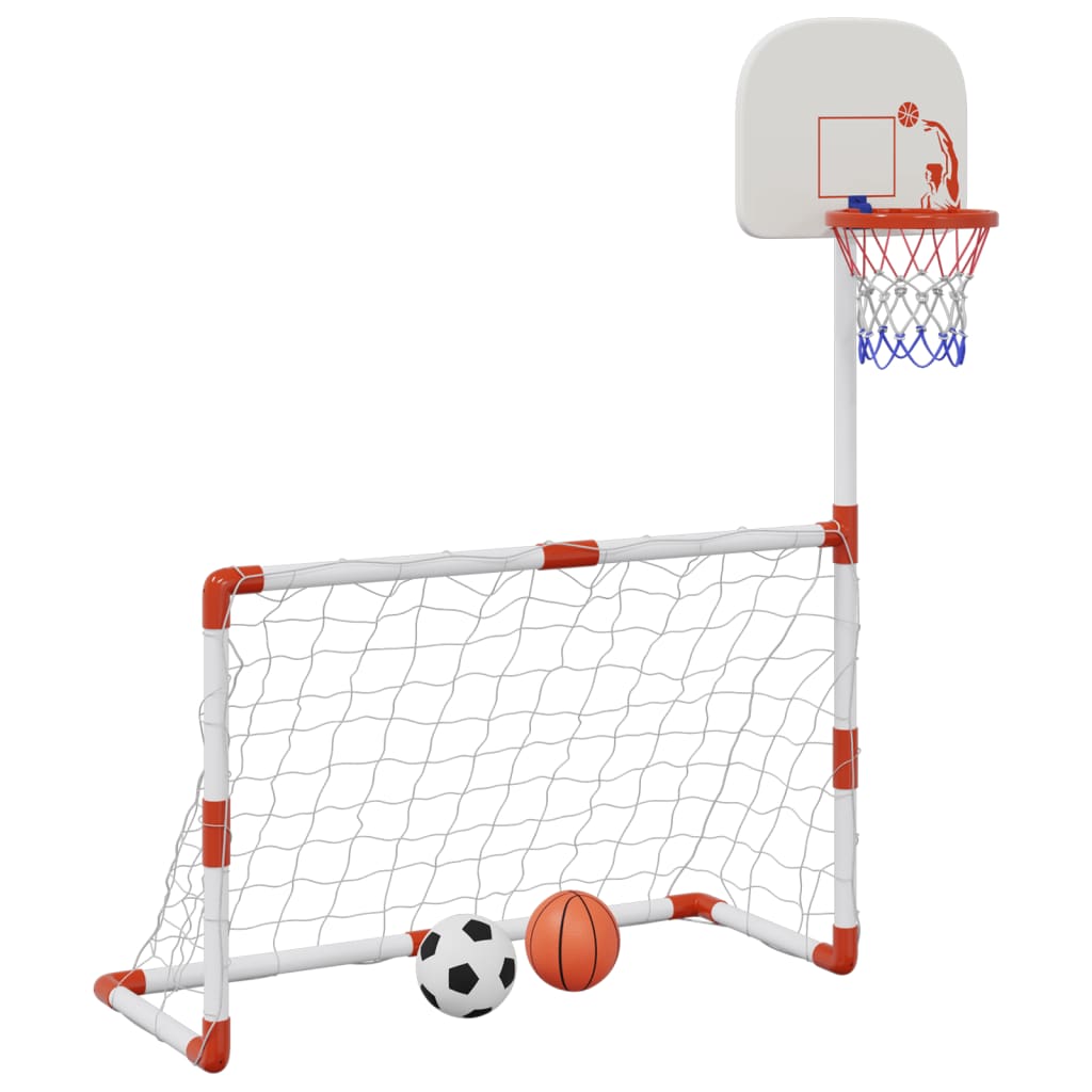 Kindervoetbal- en basketbalset met ballen 98x50x70 cm is nu te koop bij PeponiXL, paradijselijk wonen!