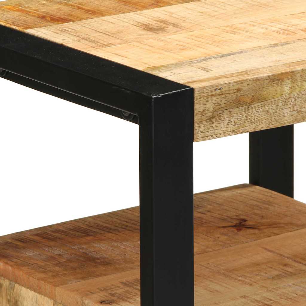 Badkamermeubelset 2 pcs Bruin en zwart Massief Mango Hout is nu te koop bij PeponiXL, paradijselijk wonen!