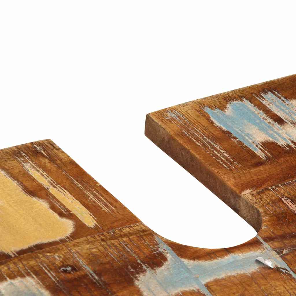 Badkamermeubelset met plank 2 pcs Bruin Massief gerecycled hout is nu te koop bij PeponiXL, paradijselijk wonen!