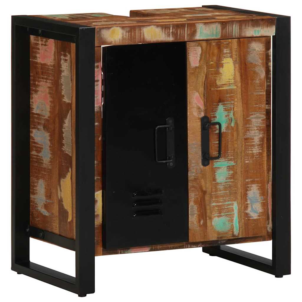 Badkamermeubelset met lade 2 pcs Massief Gerecycled Hout is nu te koop bij PeponiXL, paradijselijk wonen!