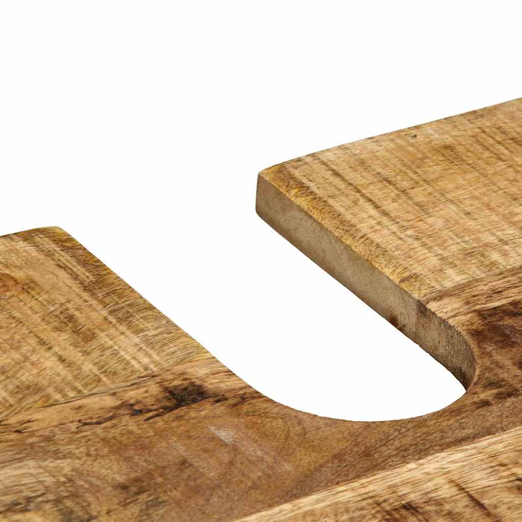 Badkamermeubelset 3 pcs Bruin en zwart Massief Mango Hout is nu te koop bij PeponiXL, paradijselijk wonen!