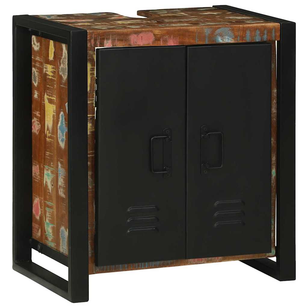 Badkamermeubelset met lade 4 pcs Massief Gerecycled Hout is nu te koop bij PeponiXL, paradijselijk wonen!