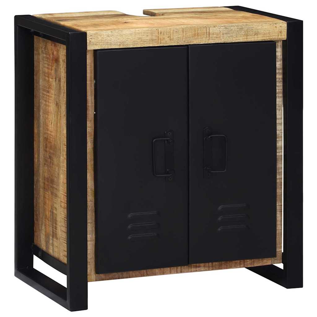 Badkamermeubelset met plank 4 pcs Bruin Massief Mango Hout is nu te koop bij PeponiXL, paradijselijk wonen!