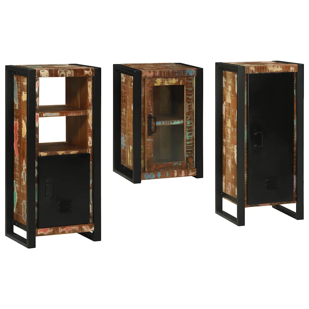 Badkamermeubelset 3 pcs Multikleur Massief gerecycled hout is nu te koop bij PeponiXL, paradijselijk wonen!
