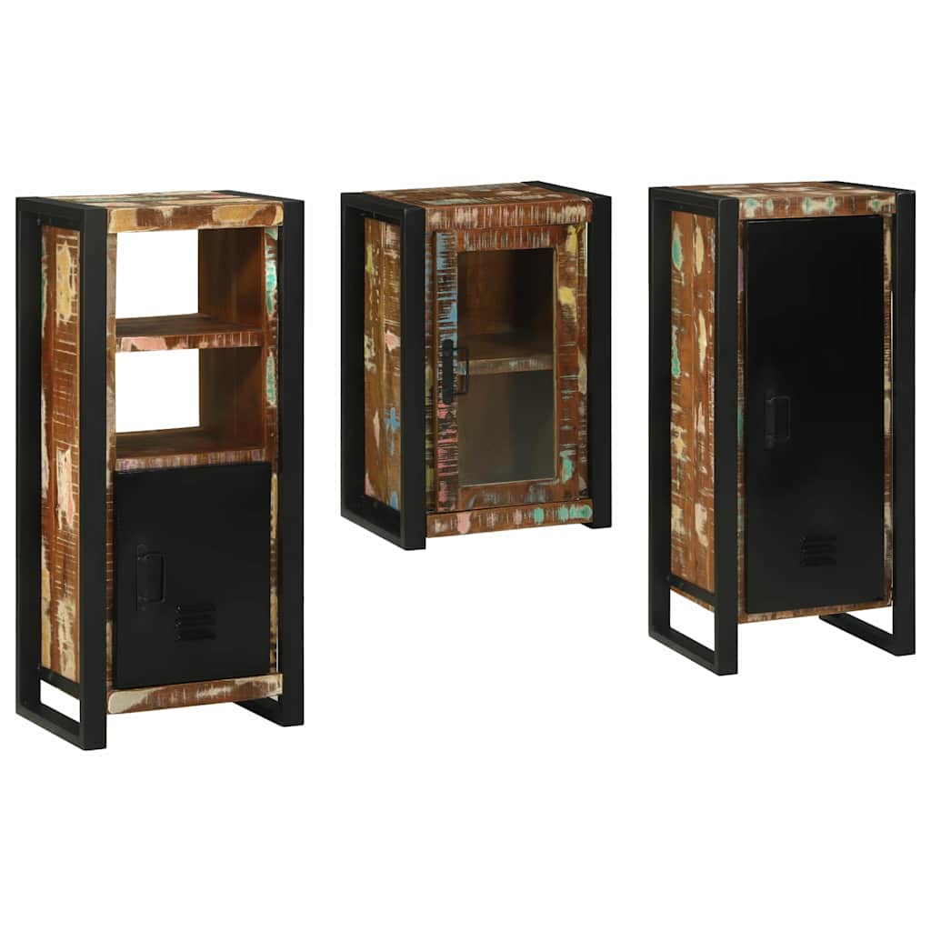 Badkamermeubelset 3 pcs Multikleur Massief gerecycled hout is nu te koop bij PeponiXL, paradijselijk wonen!