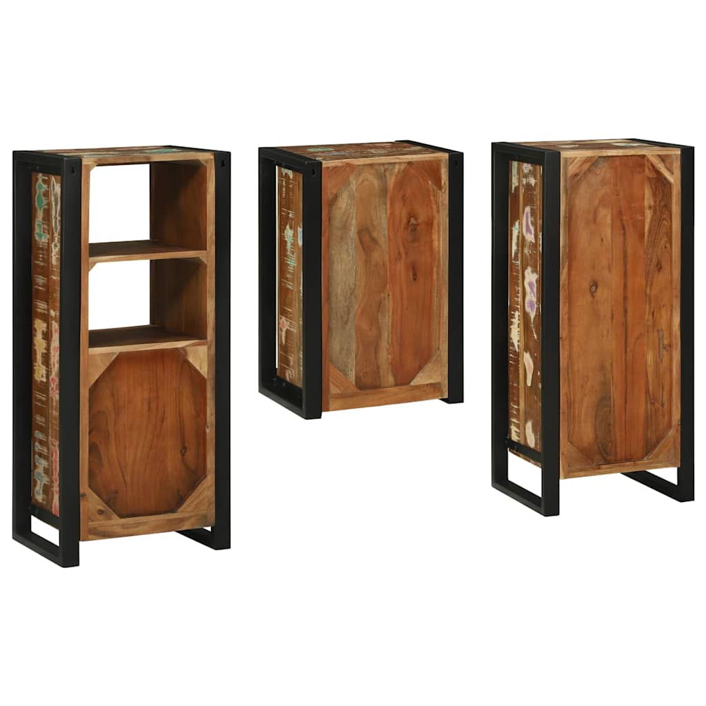 Badkamermeubelset 3 pcs Multikleur Massief gerecycled hout is nu te koop bij PeponiXL, paradijselijk wonen!