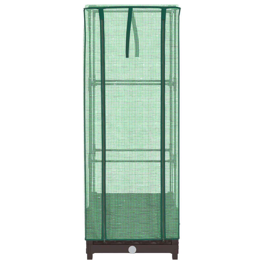 Plantenbak verhoogd met kashoes 40x40x123 cm rattanlook is nu te koop bij PeponiXL, paradijselijk wonen!