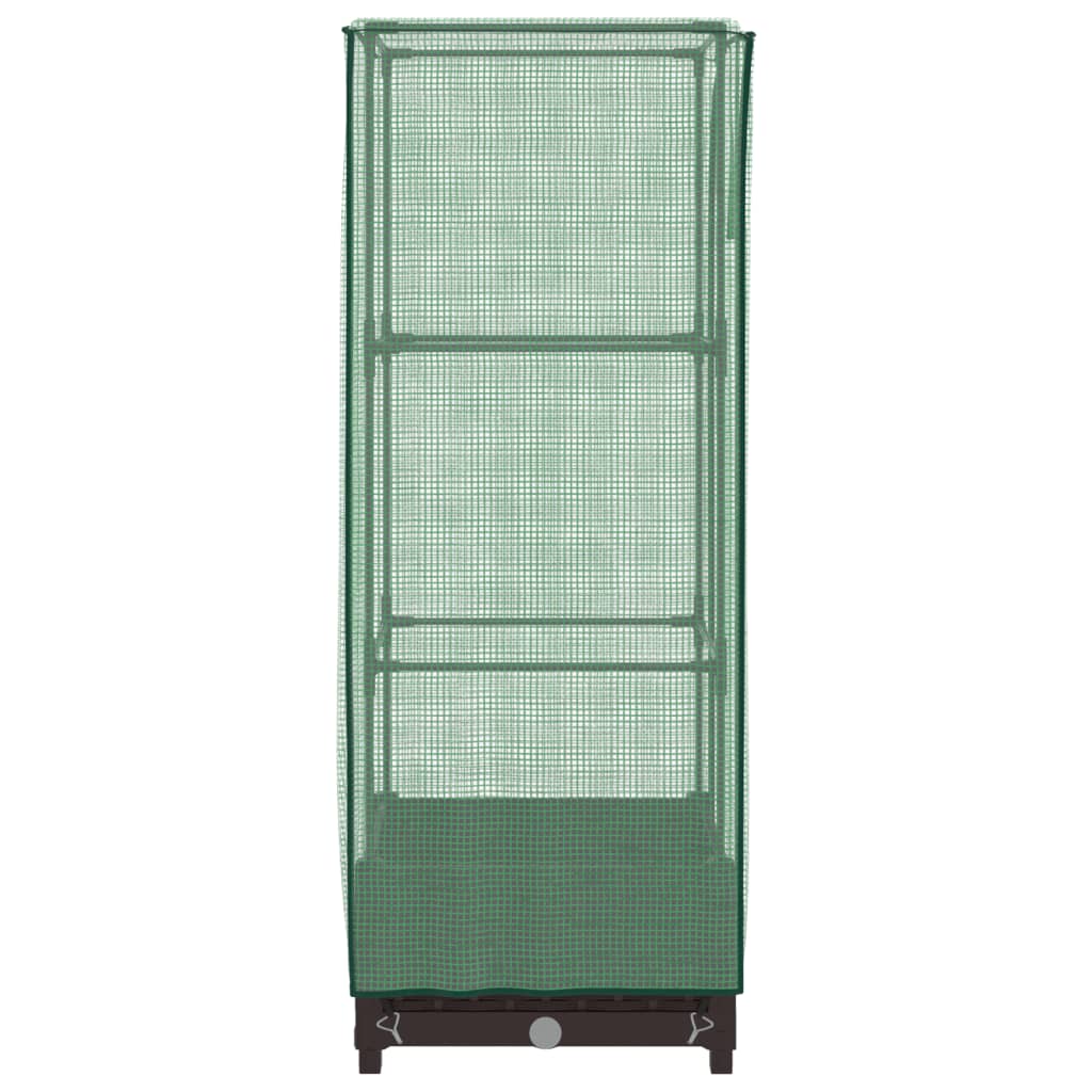 Plantenbak verhoogd met kashoes 40x40x123 cm rattanlook is nu te koop bij PeponiXL, paradijselijk wonen!