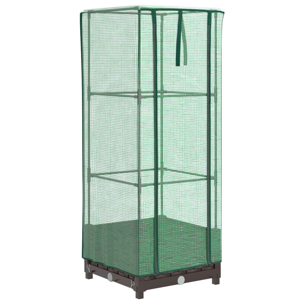 Plantenbak verhoogd met kashoes 40x40x123 cm rattanlook is nu te koop bij PeponiXL, paradijselijk wonen!