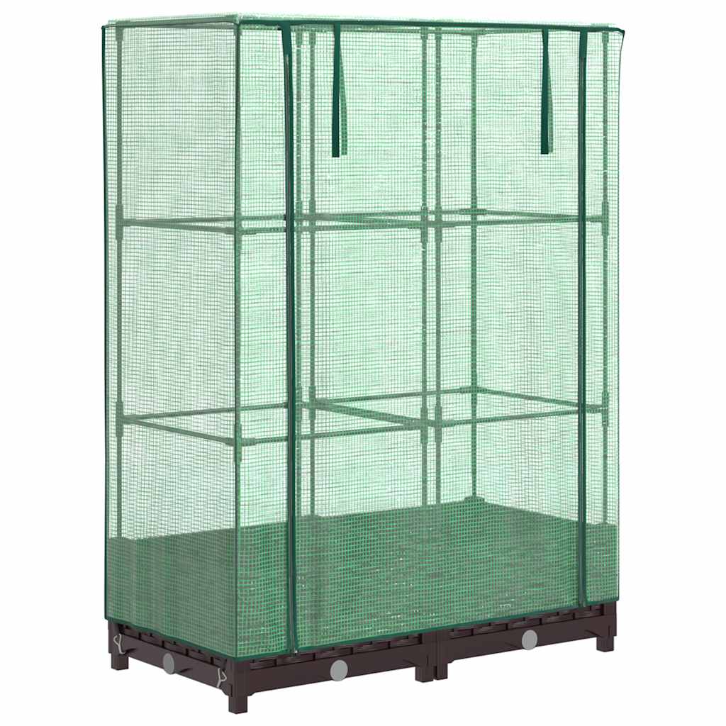 Plantenbak verhoogd met kashoes 80x40x123 cm rattanlook is nu te koop bij PeponiXL, paradijselijk wonen!
