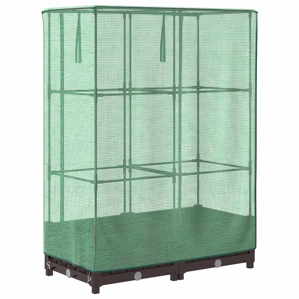 Plantenbak verhoogd met kashoes 80x40x123 cm rattanlook is nu te koop bij PeponiXL, paradijselijk wonen!