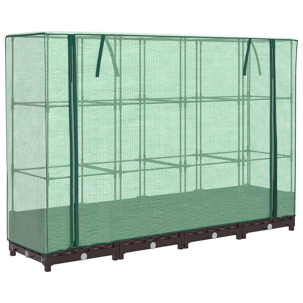 Plantenbak verhoogd met kashoes 160x40x123 cm rattanlook is nu te koop bij PeponiXL, paradijselijk wonen!