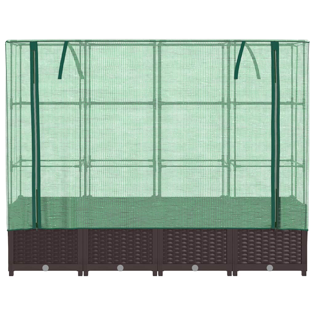 Plantenbak verhoogd met kashoes 160x40x138 cm rattanlook is nu te koop bij PeponiXL, paradijselijk wonen!
