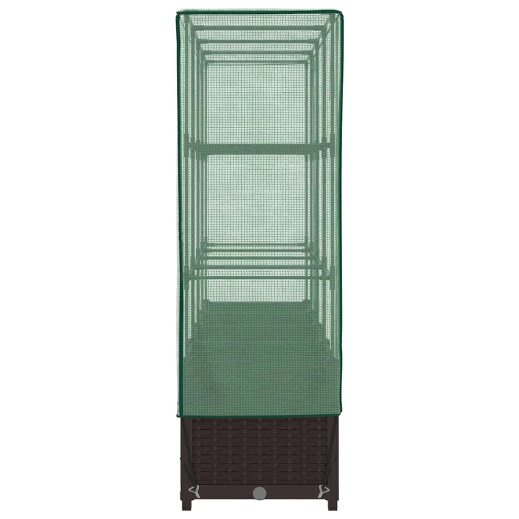 Plantenbak verhoogd met kashoes 160x40x138 cm rattanlook is nu te koop bij PeponiXL, paradijselijk wonen!