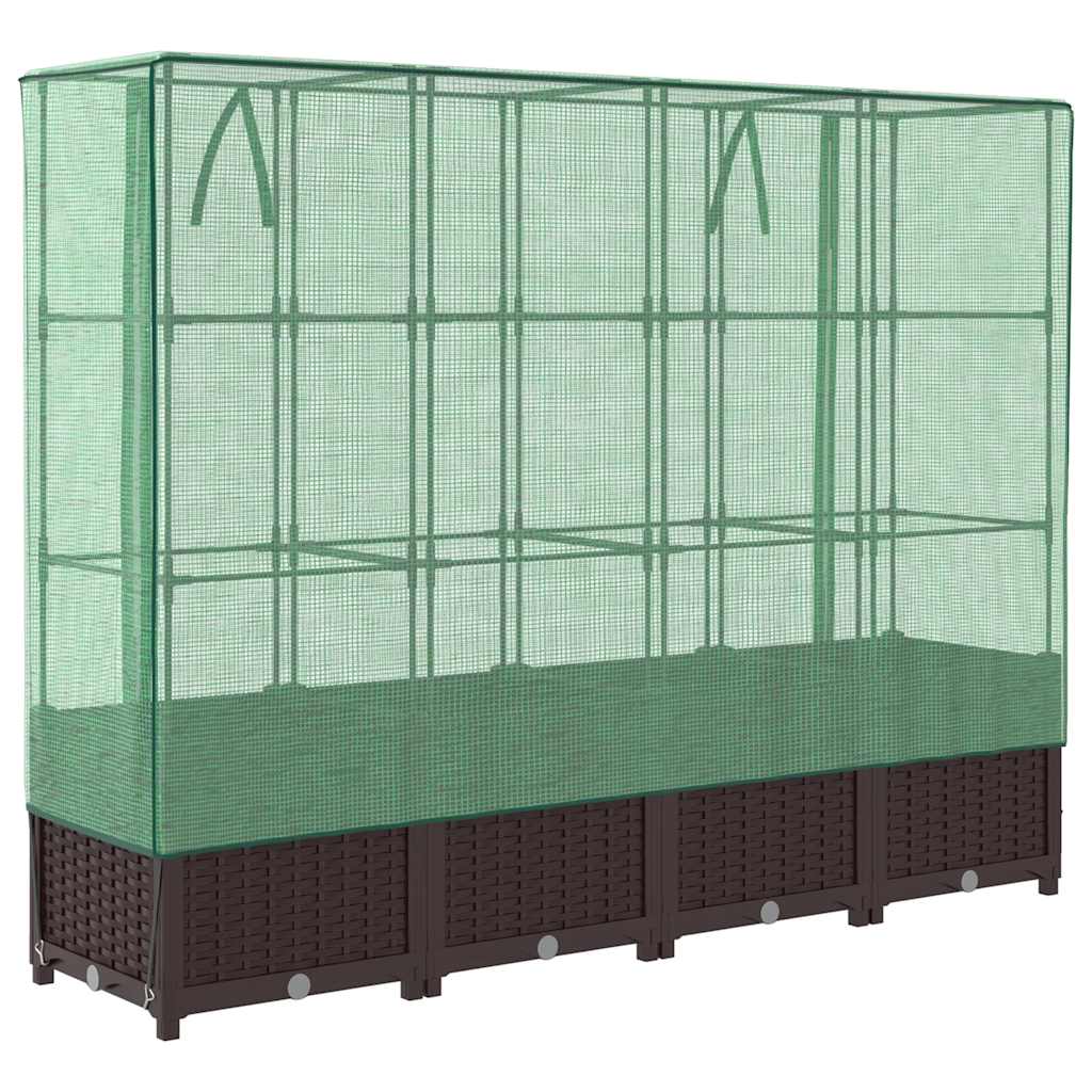 Plantenbak verhoogd met kashoes 160x40x138 cm rattanlook is nu te koop bij PeponiXL, paradijselijk wonen!
