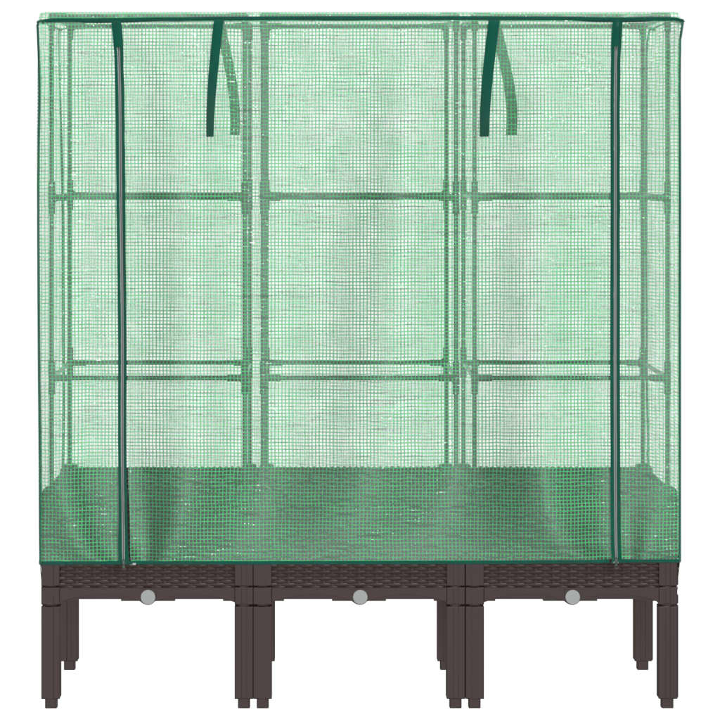 Plantenbak verhoogd met kashoes 120x40x140 cm rattanlook is nu te koop bij PeponiXL, paradijselijk wonen!