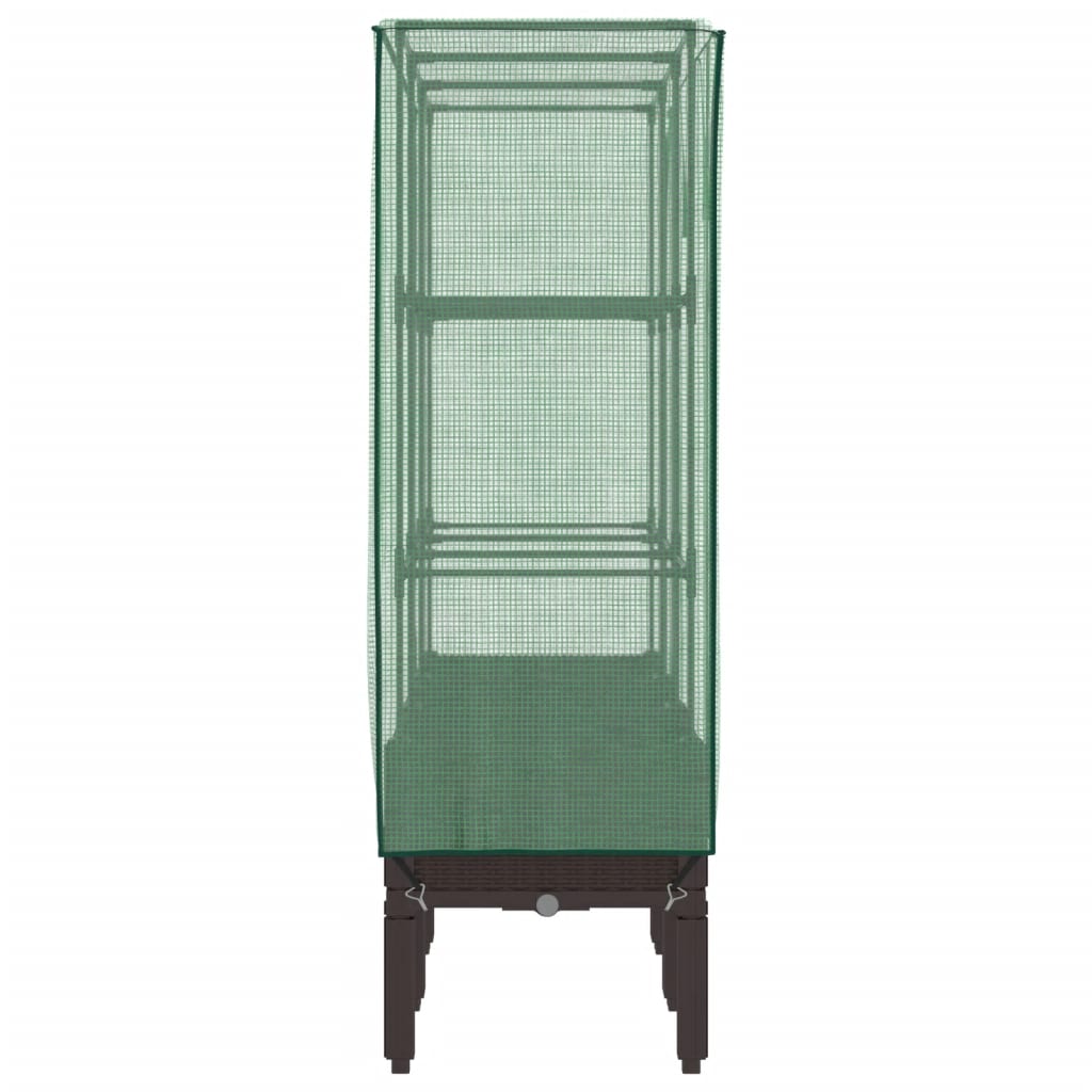 Plantenbak verhoogd met kashoes 120x40x140 cm rattanlook is nu te koop bij PeponiXL, paradijselijk wonen!