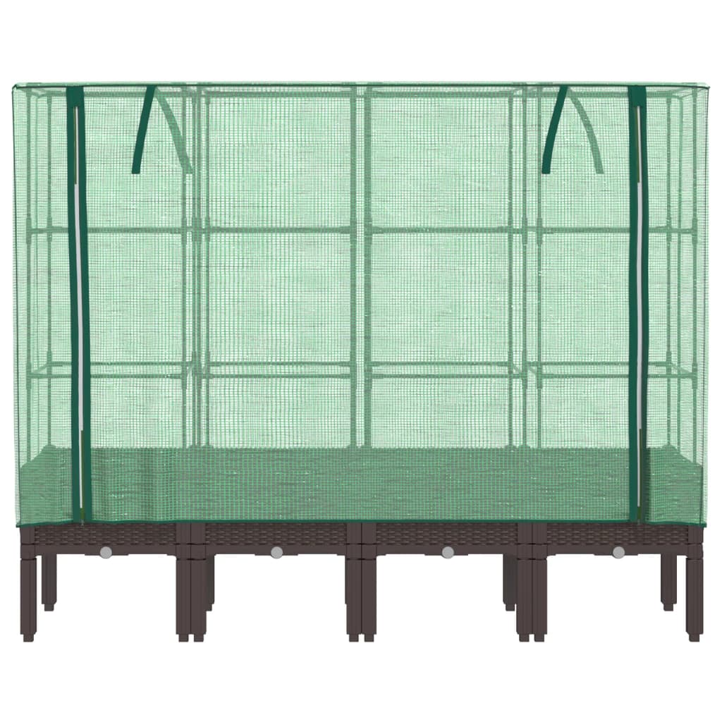Plantenbak verhoogd met kashoes 160x40x140 cm rattanlook is nu te koop bij PeponiXL, paradijselijk wonen!