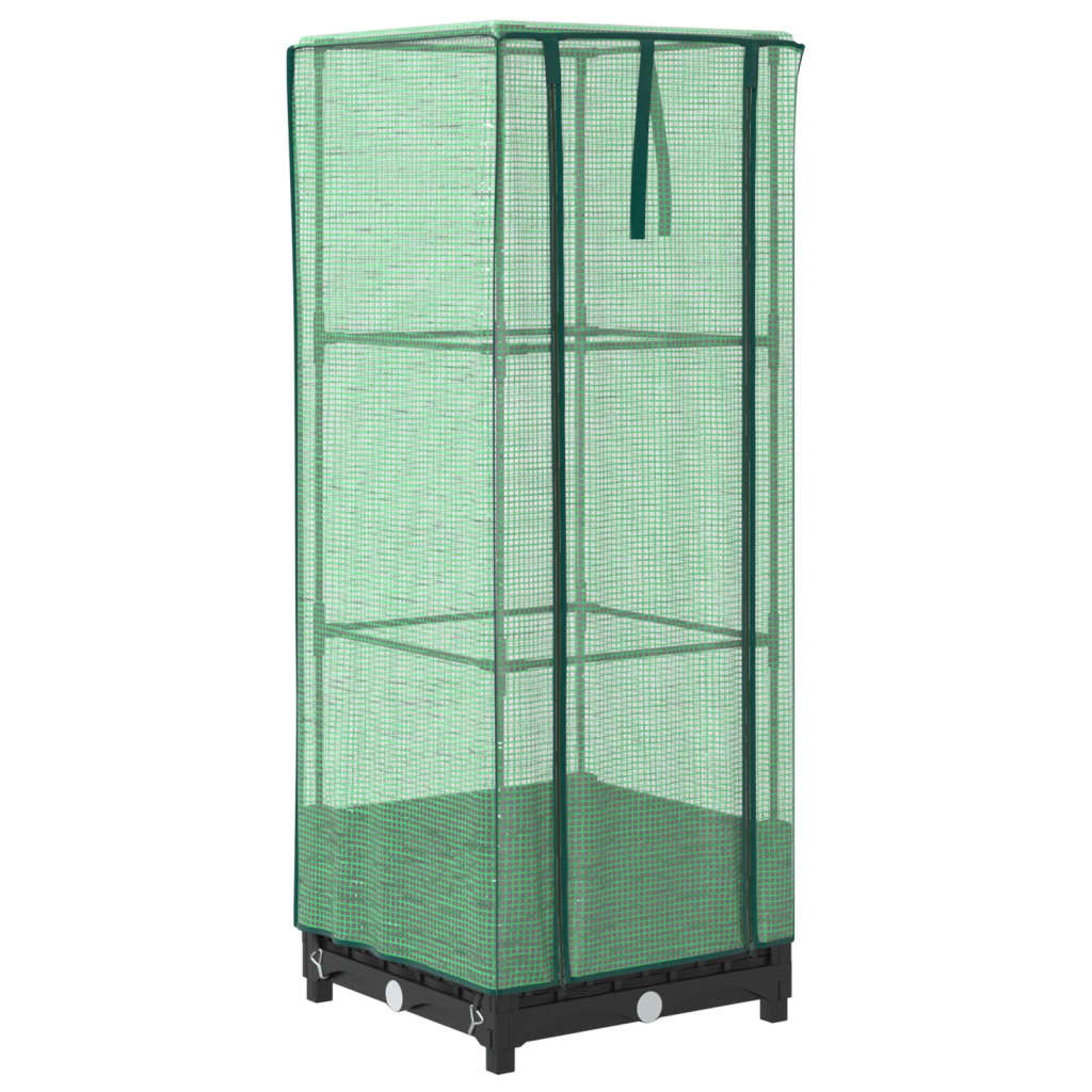 Plantenbak verhoogd met kashoes 40x40x123 cm rattanlook is nu te koop bij PeponiXL, paradijselijk wonen!