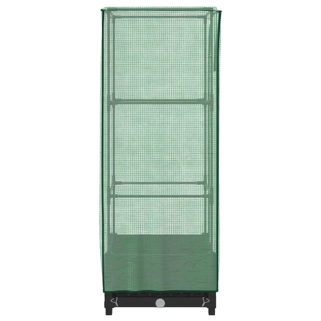 Plantenbak verhoogd met kashoes 40x40x123 cm rattanlook is nu te koop bij PeponiXL, paradijselijk wonen!