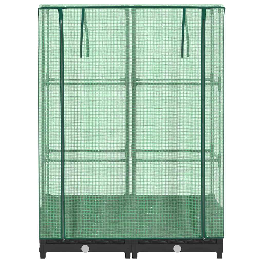 Plantenbak verhoogd met kashoes 80x40x123 cm rattanlook is nu te koop bij PeponiXL, paradijselijk wonen!