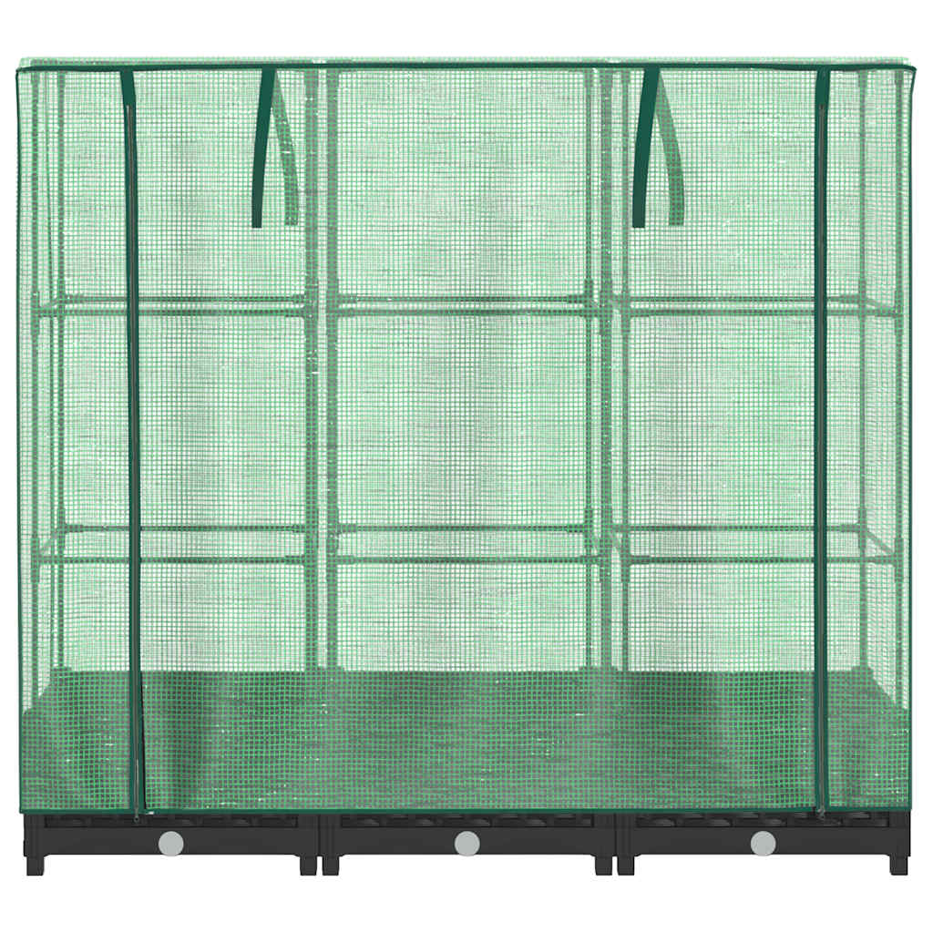 Verhoogde plantenbak met kashoes rotanlook 120x40x123 cm is nu te koop bij PeponiXL, paradijselijk wonen!