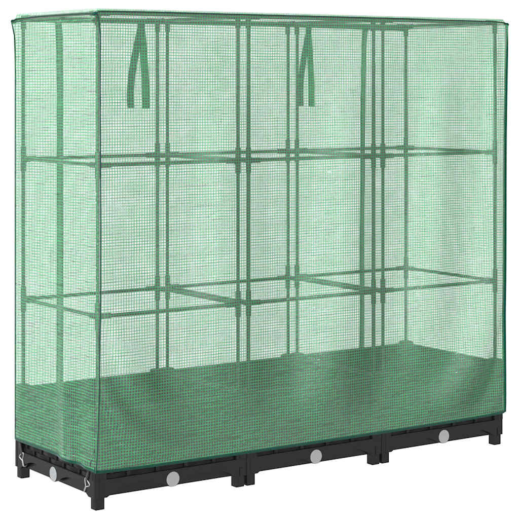 Verhoogde plantenbak met kashoes rotanlook 120x40x123 cm is nu te koop bij PeponiXL, paradijselijk wonen!