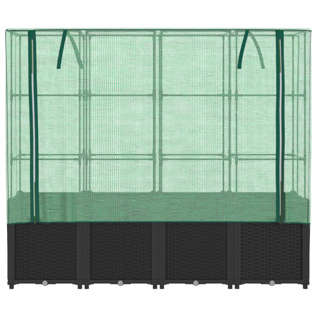 Verhoogde plantenbak met kashoes rotanlook 160x40x153 cm is nu te koop bij PeponiXL, paradijselijk wonen!