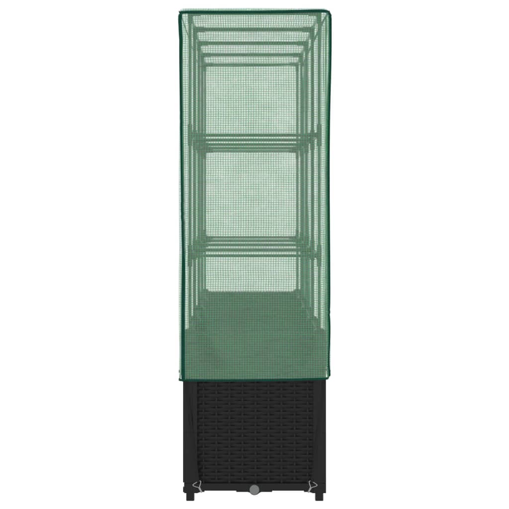 Verhoogde plantenbak met kashoes rotanlook 160x40x153 cm is nu te koop bij PeponiXL, paradijselijk wonen!