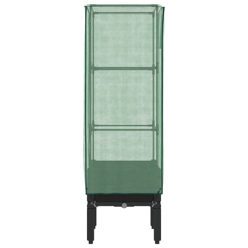 Plantenbak verhoogd met kashoes 40x40x140 cm rattanlook is nu te koop bij PeponiXL, paradijselijk wonen!