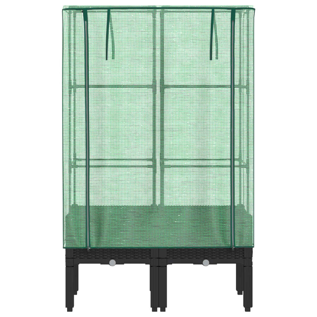 Plantenbak verhoogd met kashoes 80x40x140 cm rattanlook is nu te koop bij PeponiXL, paradijselijk wonen!