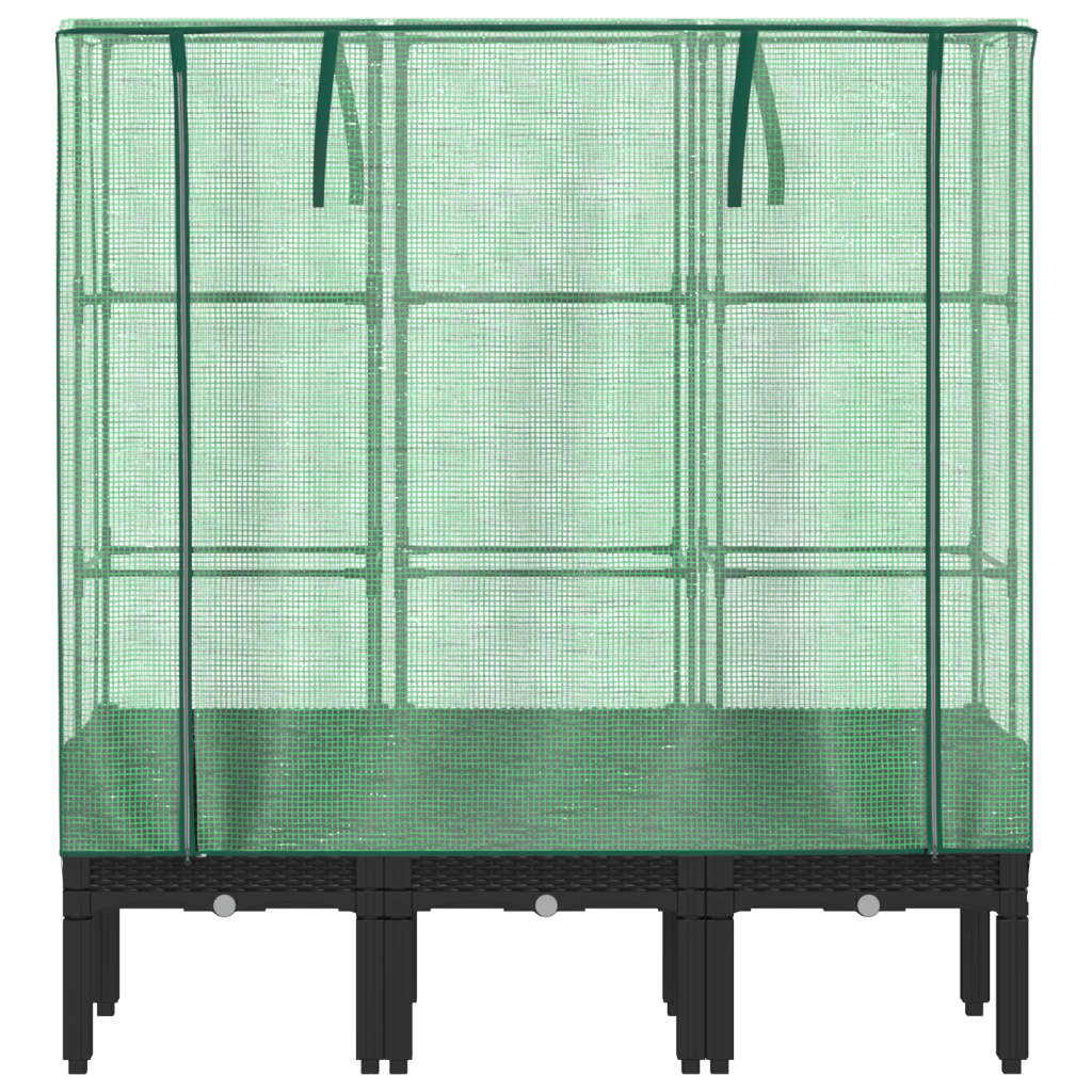 Plantenbak verhoogd met kashoes 120x40x140 cm rattanlook is nu te koop bij PeponiXL, paradijselijk wonen!