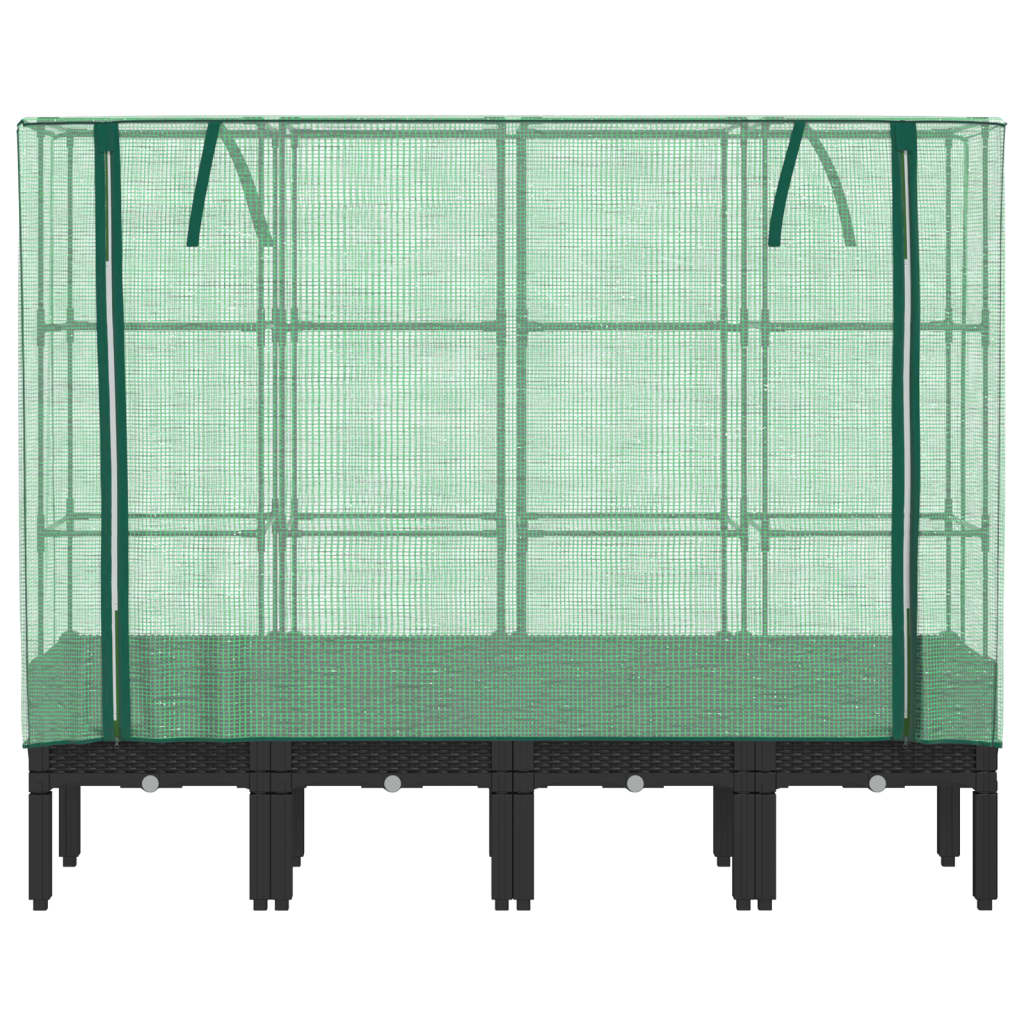 Plantenbak verhoogd met kashoes 160x40x140 cm rattanlook is nu te koop bij PeponiXL, paradijselijk wonen!