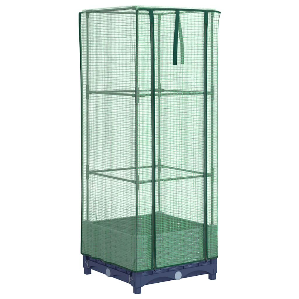 Plantenbak verhoogd met kashoes 40x40x123 cm rattanlook is nu te koop bij PeponiXL, paradijselijk wonen!