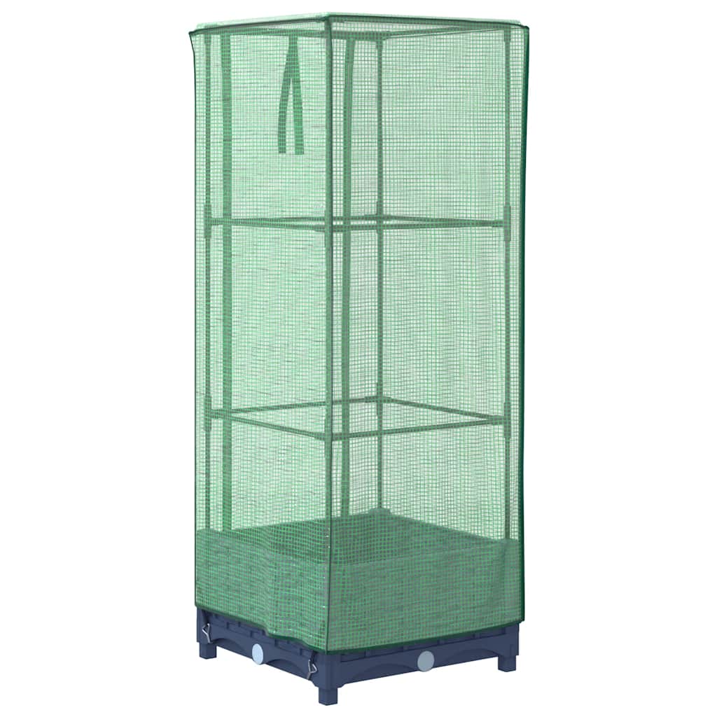 Plantenbak verhoogd met kashoes 40x40x123 cm rattanlook is nu te koop bij PeponiXL, paradijselijk wonen!