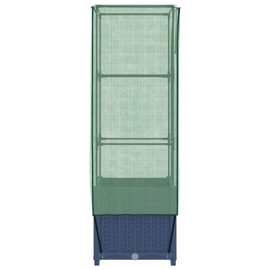 Plantenbak verhoogd met kashoes 40x40x139 cm rattanlook is nu te koop bij PeponiXL, paradijselijk wonen!
