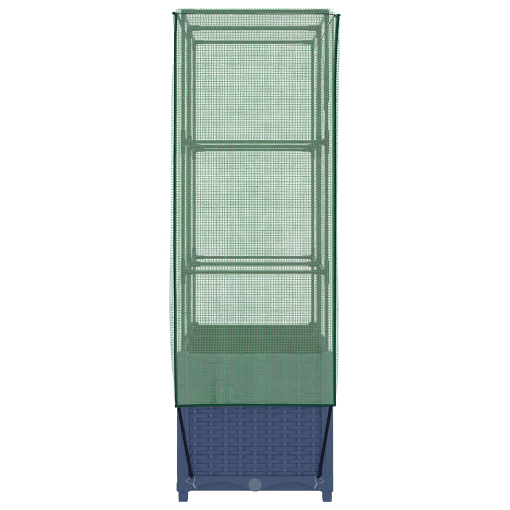 Plantenbak verhoogd met kashoes 80x40x138 cm rattanlook is nu te koop bij PeponiXL, paradijselijk wonen!