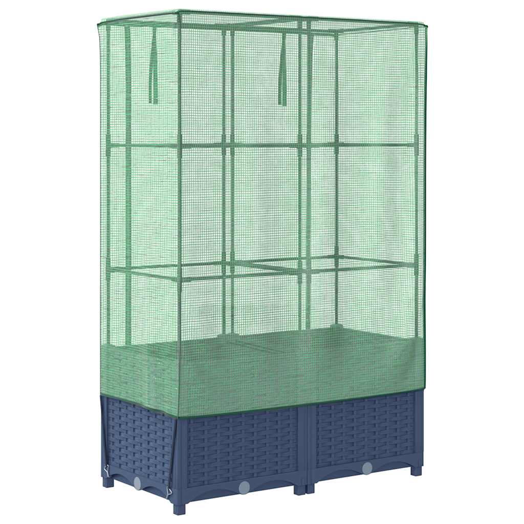 Plantenbak verhoogd met kashoes 80x40x138 cm rattanlook is nu te koop bij PeponiXL, paradijselijk wonen!