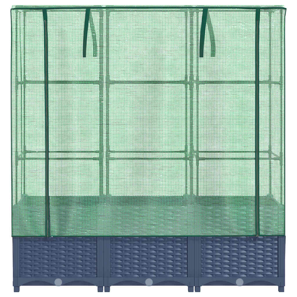 Plantenbak verhoogd met kashoes 120x40x138 cm rattanlook is nu te koop bij PeponiXL, paradijselijk wonen!