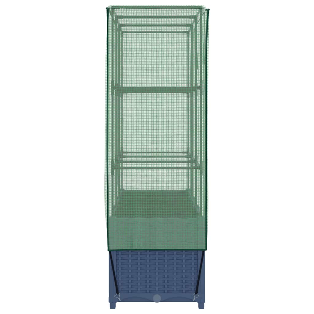 Plantenbak verhoogd met kashoes 120x40x138 cm rattanlook is nu te koop bij PeponiXL, paradijselijk wonen!